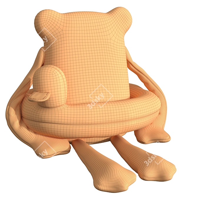 Cute Frog Rescue Float Toy 3D model image 3