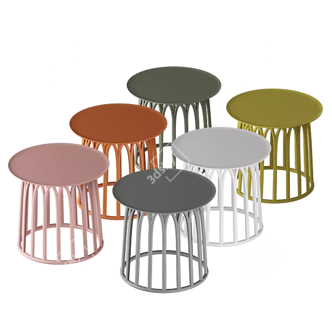 Versatile Bedside Plastic Table 3D model image 3