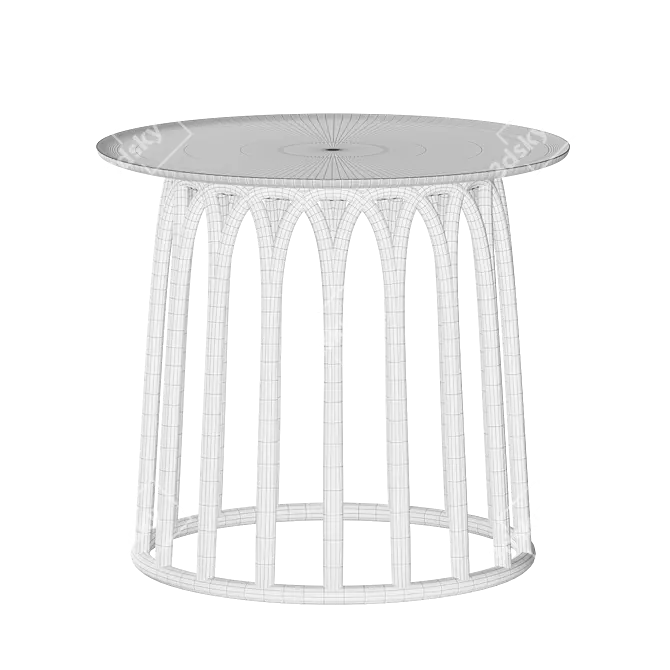 Versatile Bedside Plastic Table 3D model image 4