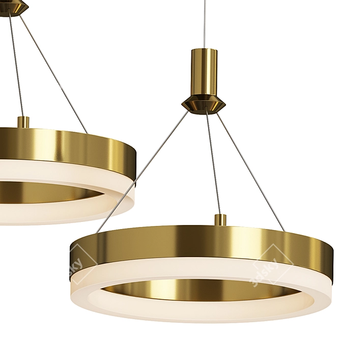 Elegant Brass Chandelier 2013 Model 3D model image 2