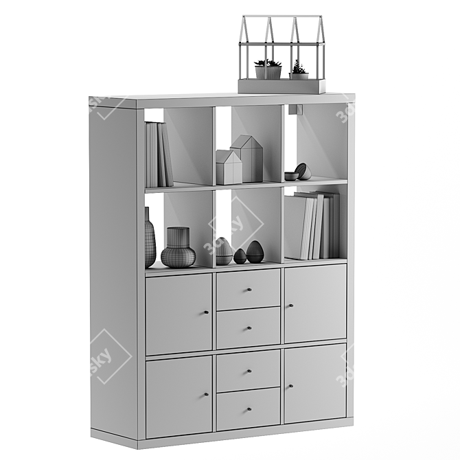 KALLAX Shelving Unit 6 Inserts 3D model image 6