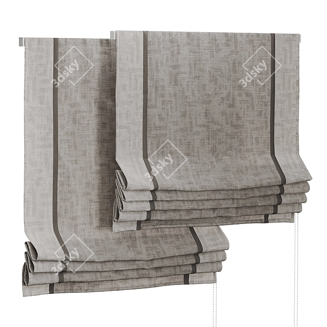 Roman Shades Set 3 3D model image 1