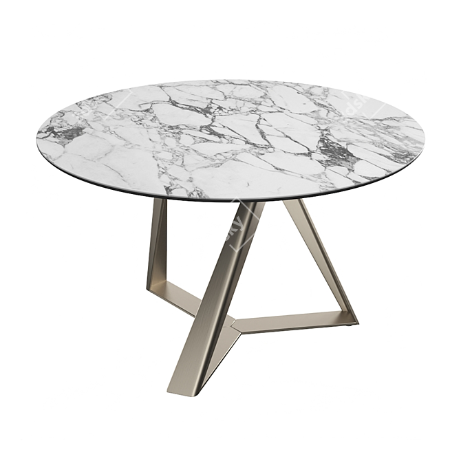 Elegant Millenium Round Dining Table 3D model image 2