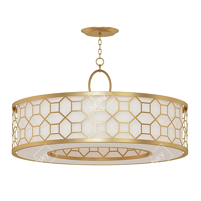 Elegant Allegretto Five-Light Pendant 3D model image 1