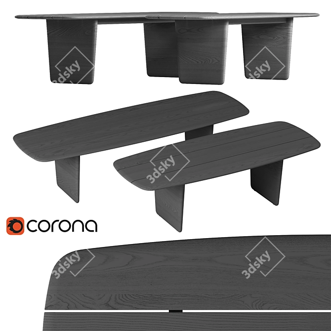 Elegant Baxter Nairobi Tables 3D model image 1