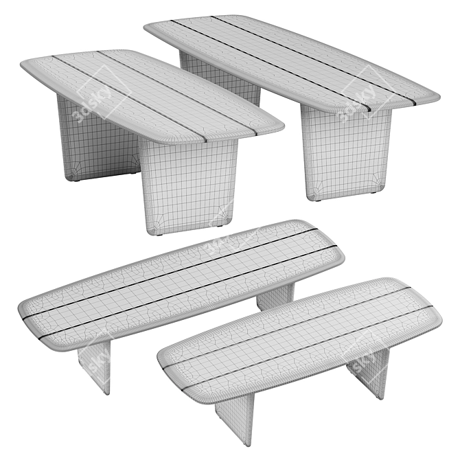 Elegant Baxter Nairobi Tables 3D model image 3