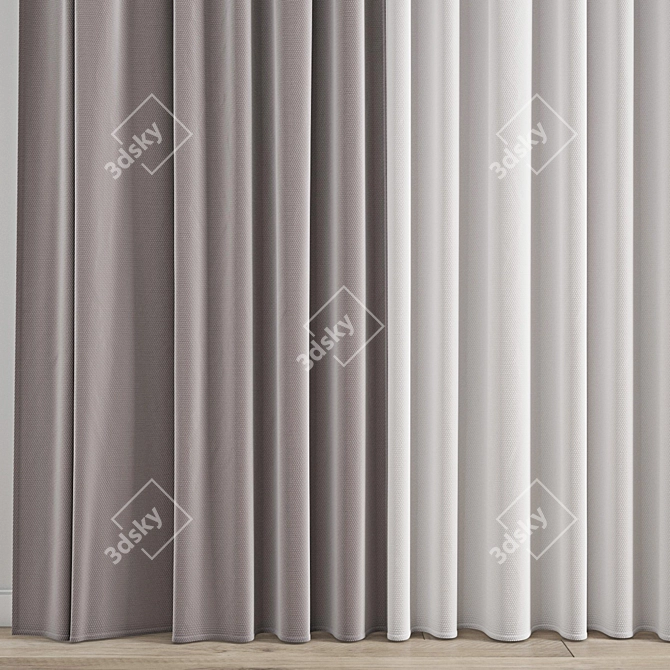 Polygonal Curtain Model Pack 3D model image 2