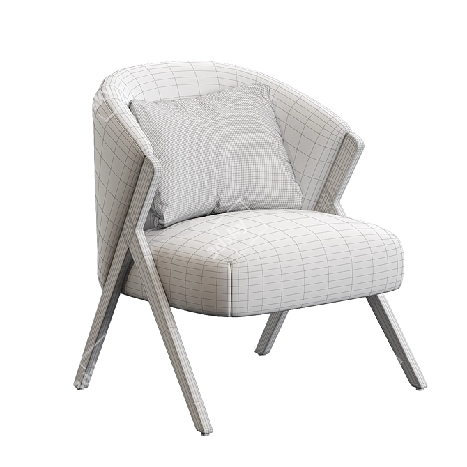 Elegant Boucle Armchair for Home 3D model image 6