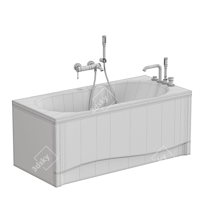 Modern Acrylic Nike Bath 150*70 3D model image 3