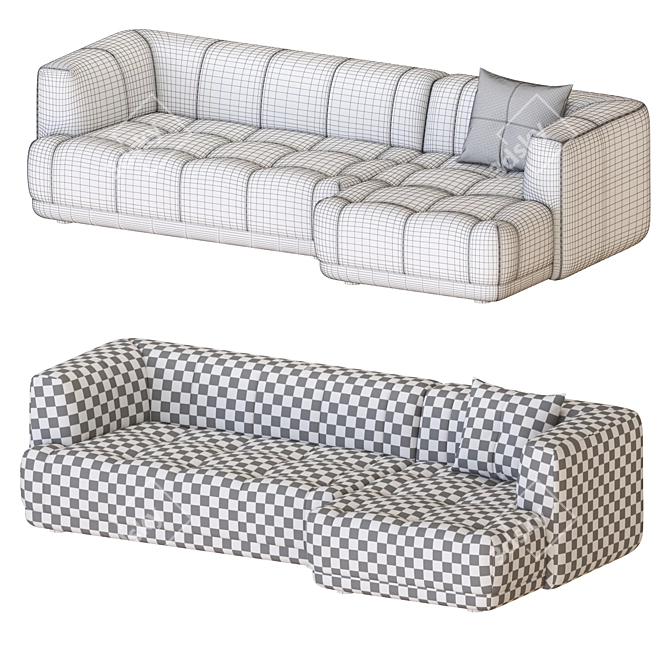 Modern Hay Quilton Sofa Sectional 3D model image 4