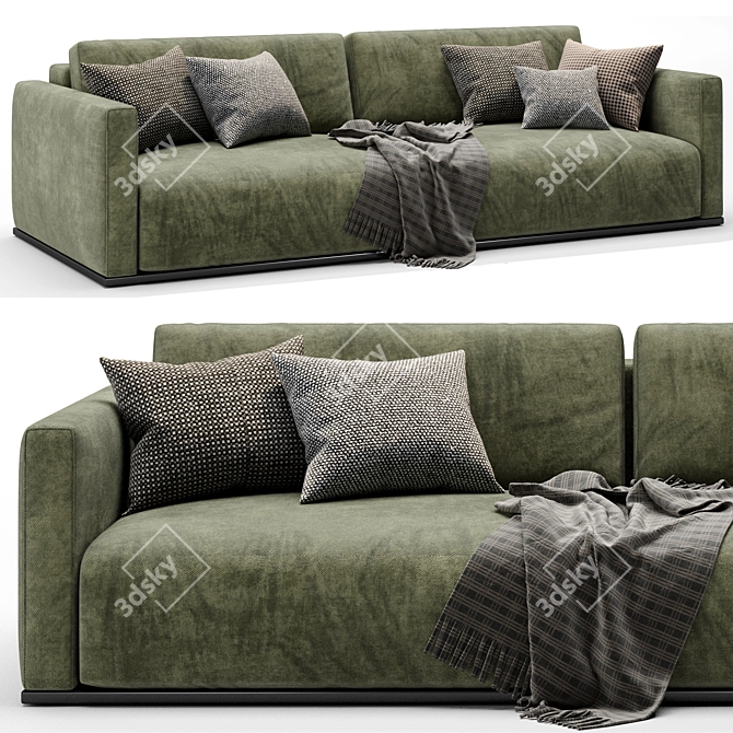 Modern 2-Seater Minotti Sofa 3D model image 1