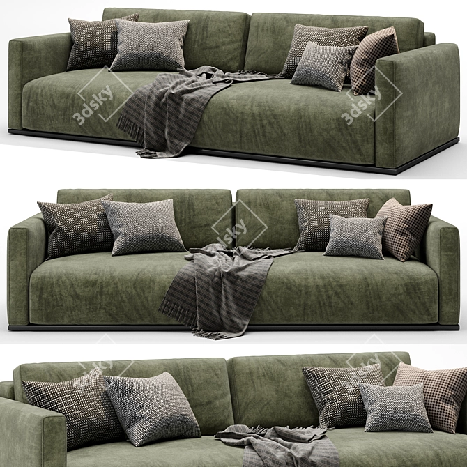 Modern 2-Seater Minotti Sofa 3D model image 2