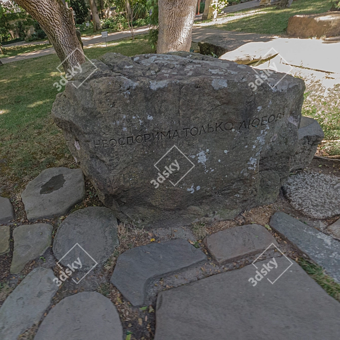 Large Stone for Park Landscaping 3D model image 7