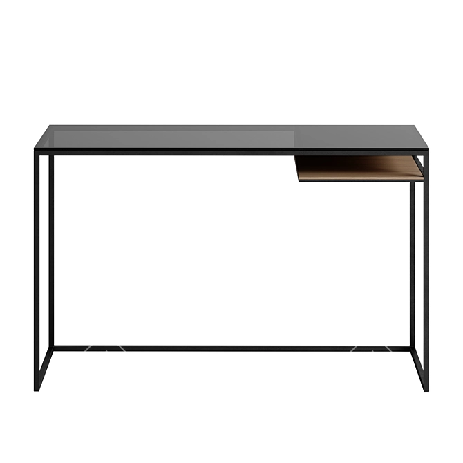 Minimalist Rectangular Writing Desk 3D model image 2