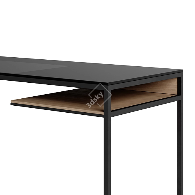 Minimalist Rectangular Writing Desk 3D model image 4