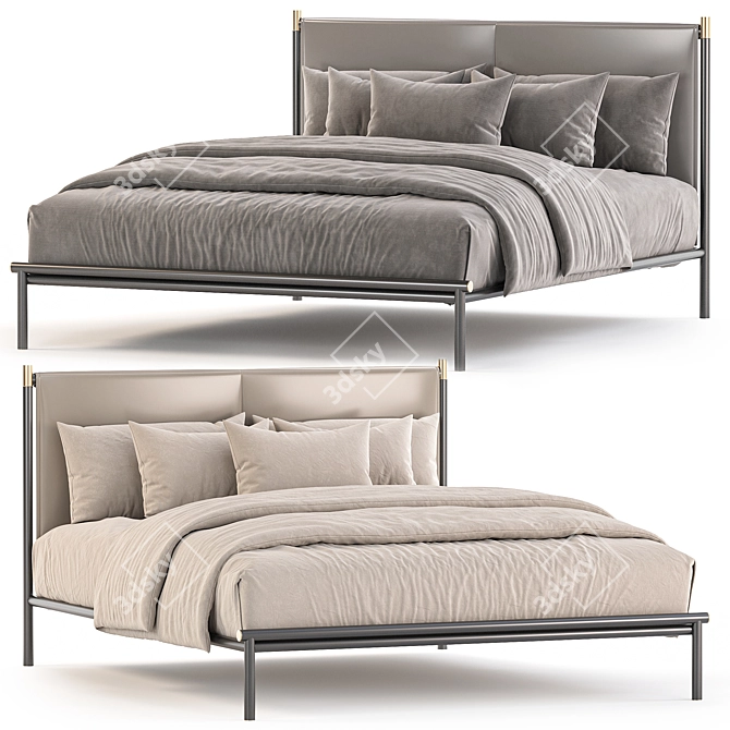 Modern iko Bed Design Set 3D model image 1