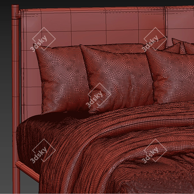 Modern iko Bed Design Set 3D model image 4