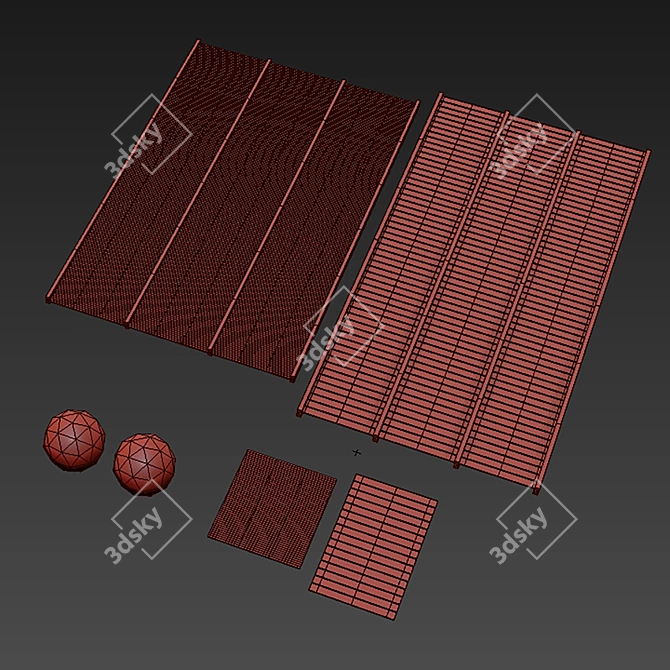 Geometric Polygonal Textured Decor Model 3D model image 5
