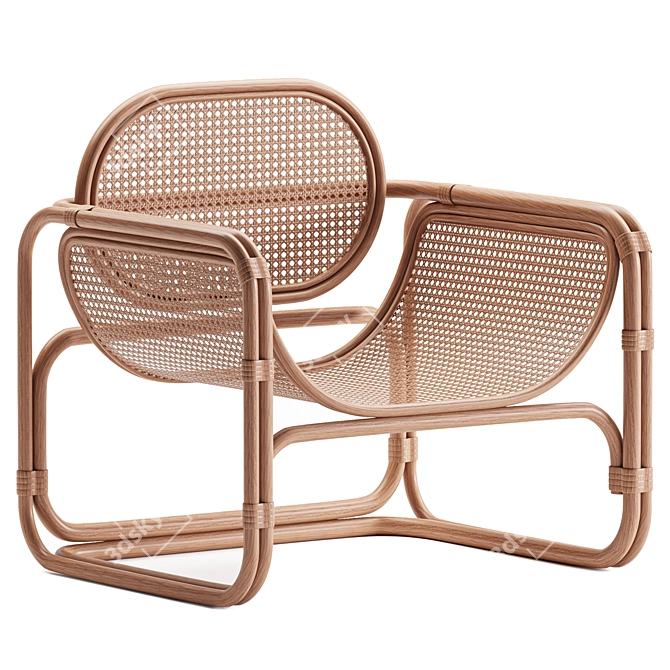 Modern Marte Lounge Chair: 3D Model 3D model image 1