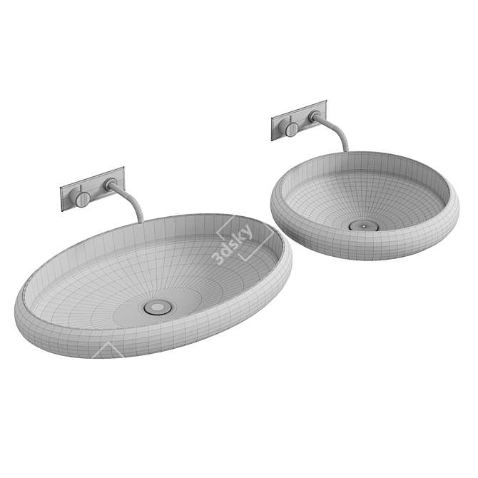 Copenhagen Bath Rosenborg Washbasins 3D model image 4