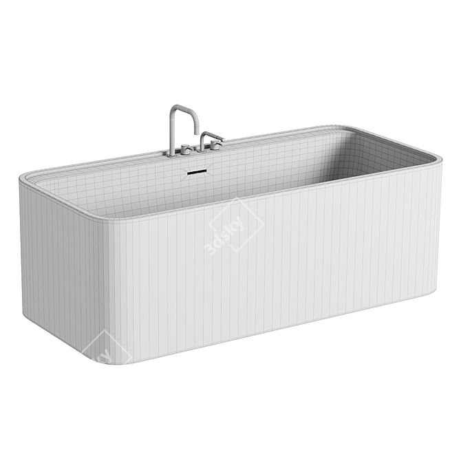 Modern Rectangular Acovi Bathtub 3D model image 3