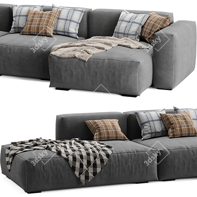Contemporary Mags Soft 3-Seat Sofa 3D model image 2