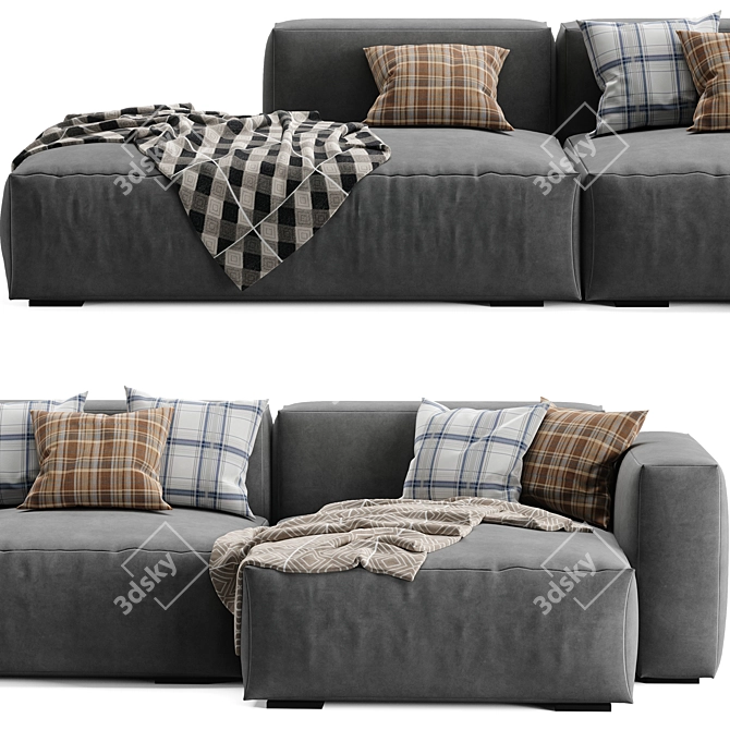 Contemporary Mags Soft 3-Seat Sofa 3D model image 3