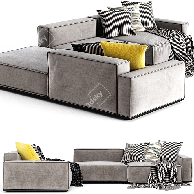 Elegant Arflex Marechiaro Sofa Model 3D model image 2