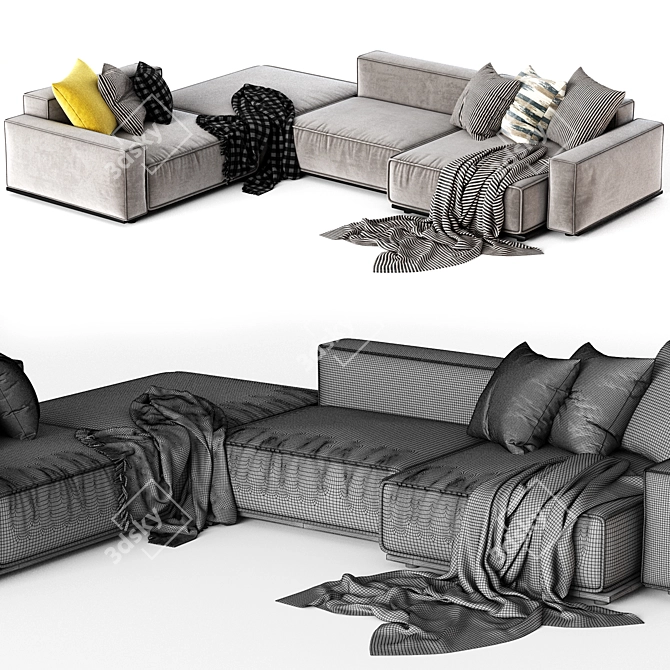 Elegant Arflex Marechiaro Sofa Model 3D model image 3