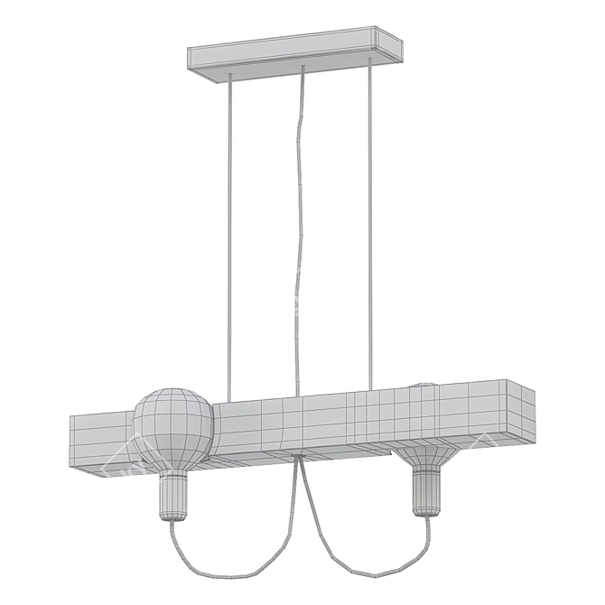 Modern Suspension Globe Lamp 3D model image 2