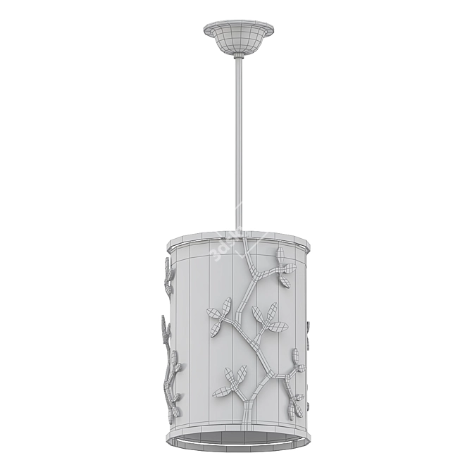 Graceful Bloom Pendant Light 3D model image 2