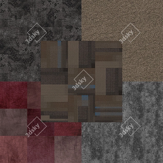 Versatile Square Carpet Collection 3D model image 4