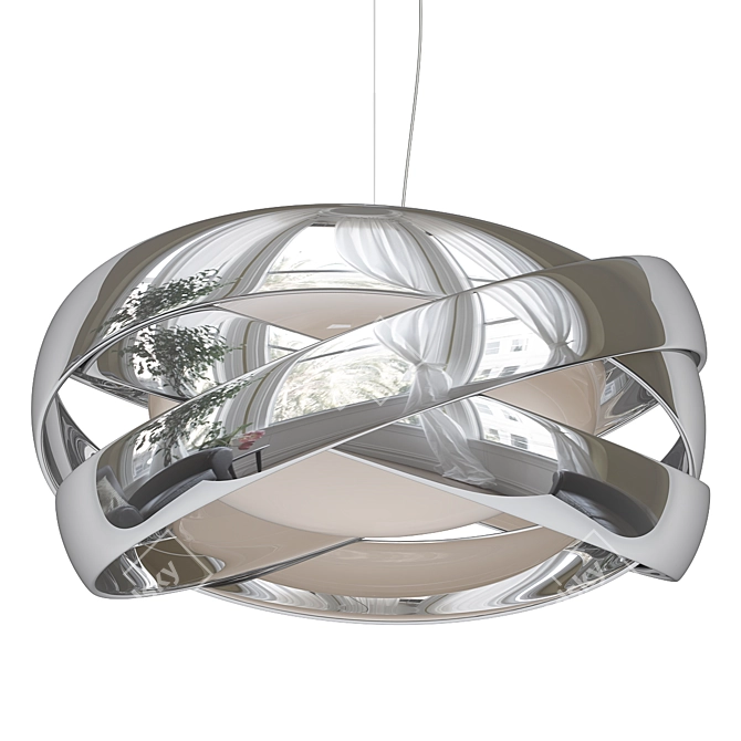 Sleek Modern Suspension Lamp 3D model image 1