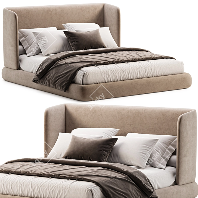Luxury Modern Virgin Bed by Misura Emme 3D model image 1