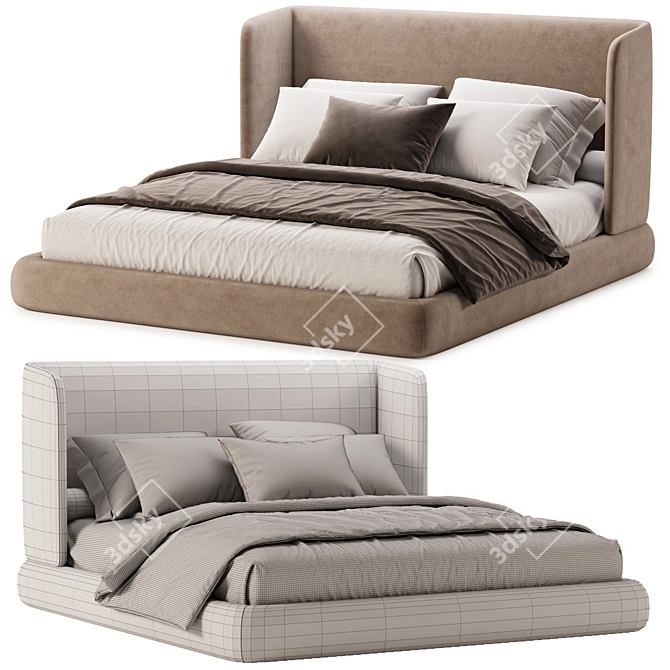 Luxury Modern Virgin Bed by Misura Emme 3D model image 3