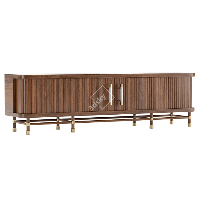 UV-Unwrapped Media Cabinet 3D model image 1