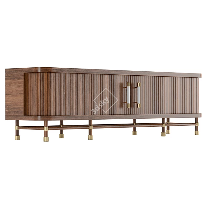 UV-Unwrapped Media Cabinet 3D model image 4