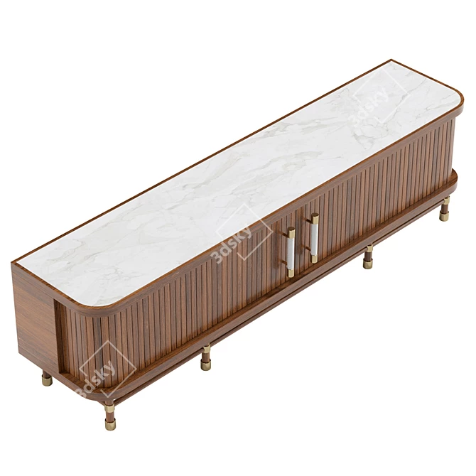 UV-Unwrapped Media Cabinet 3D model image 5