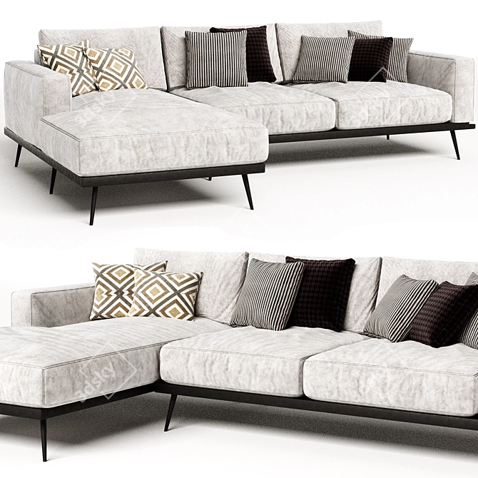 Modern Boconcept Carlton Sofa 3D Model 3D model image 1