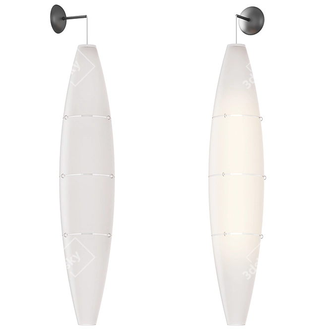 Elegant Havana Sconce for Ambiance 3D model image 1