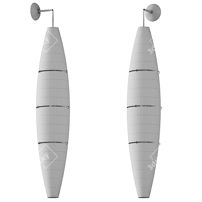 Elegant Havana Sconce for Ambiance 3D model image 2