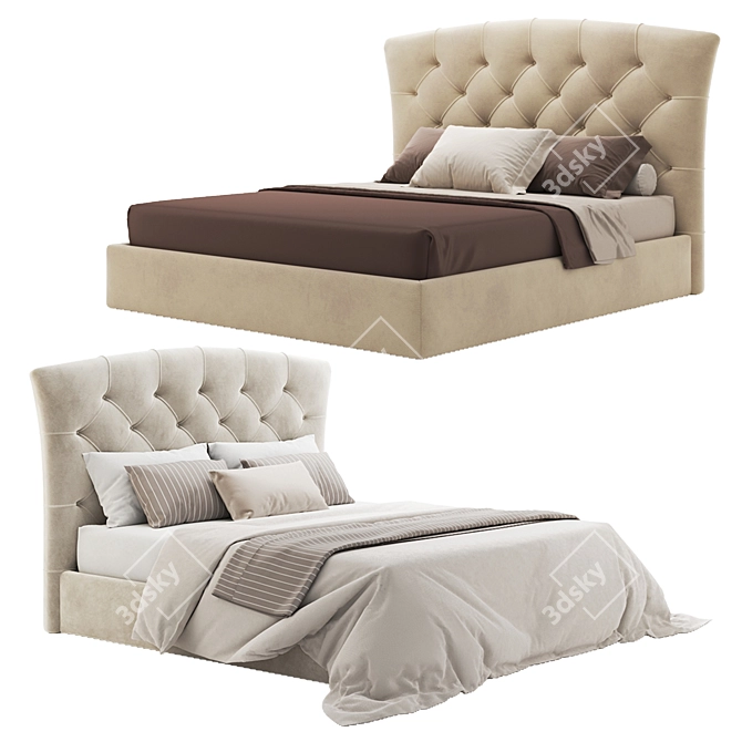 Telis Bed - Set of 2 3D model image 1