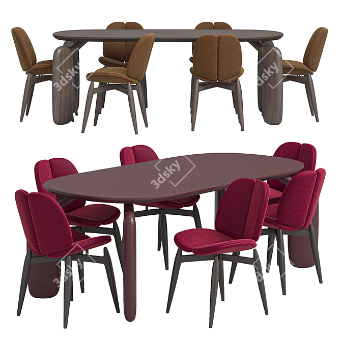 PULP Dining Set with Chair 3D model image 1