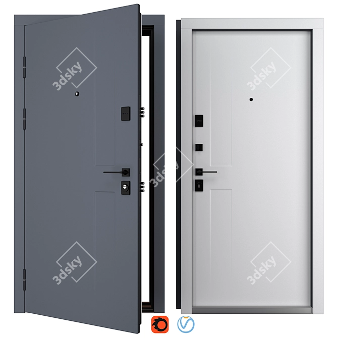 Vista (Abvehr) Metal Entry Door 3D model image 1