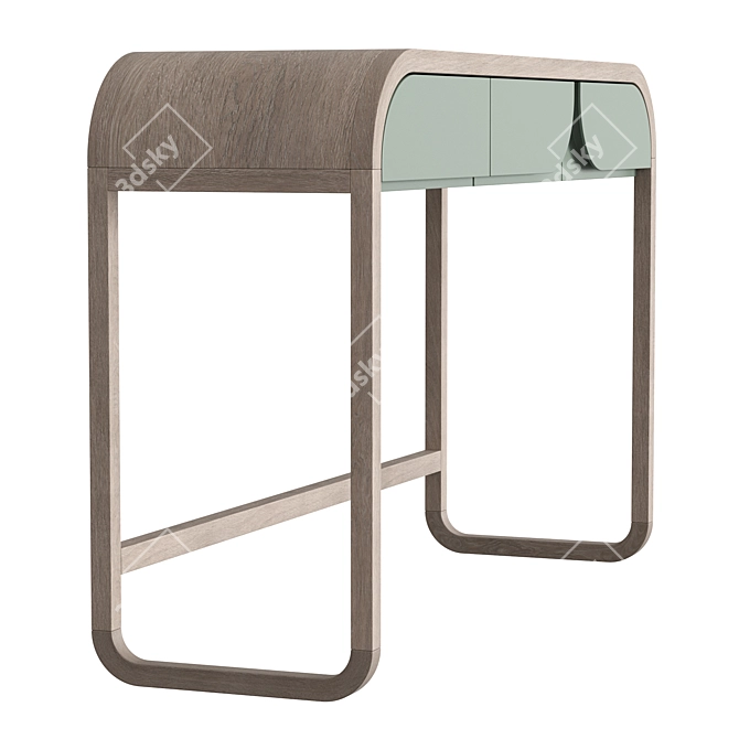 Modern Oak Console with Enamel Finish 3D model image 3