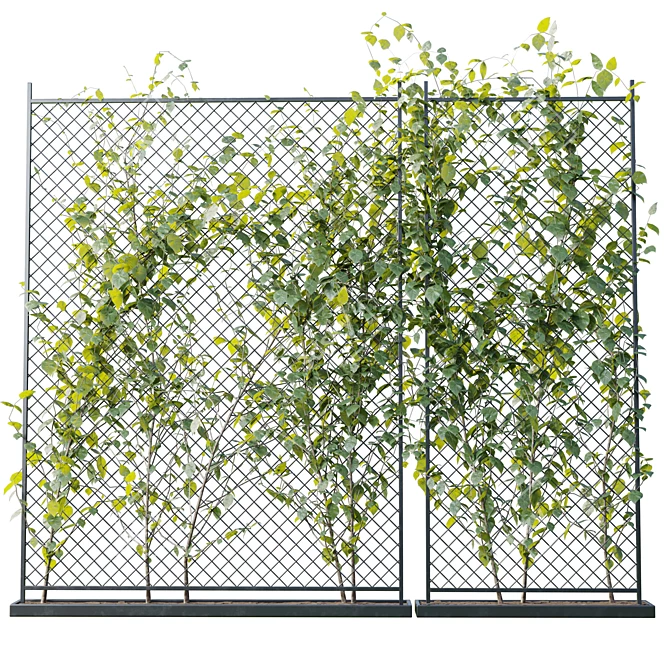 Artificial Ivy Fence Panels 3D 3D model image 2