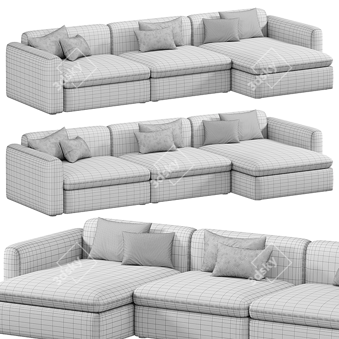  Luxe Botero Sofa by Casamilano 3D model image 4