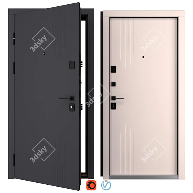 Bonita (Abvehr) Metal Entry Door 3D model image 1