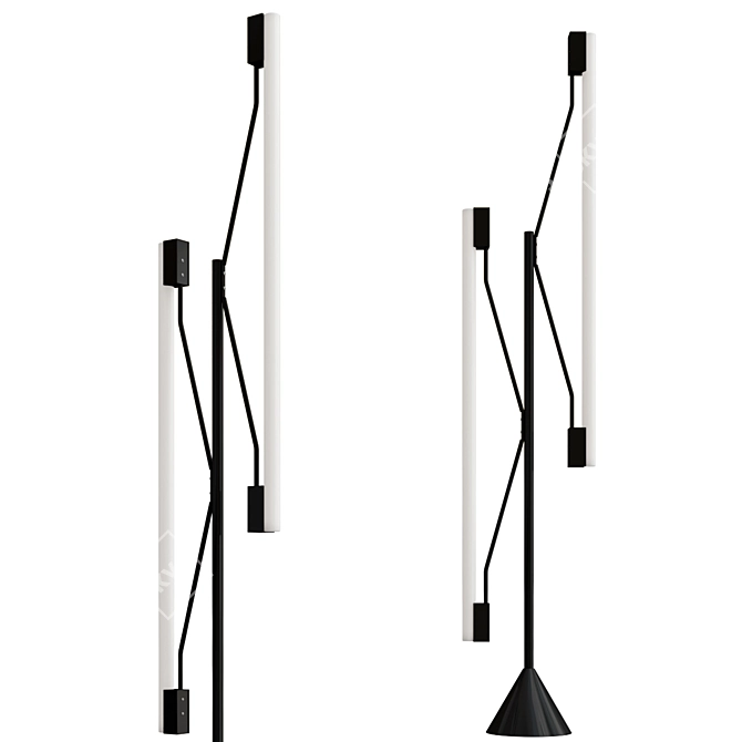 SLEEK TUBULAR FLOOR LAMP 3D model image 1