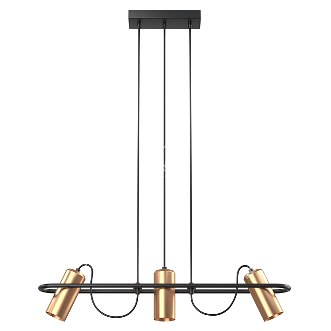 Vele Luce Hanging Light 3 Bulbs 3D model image 1